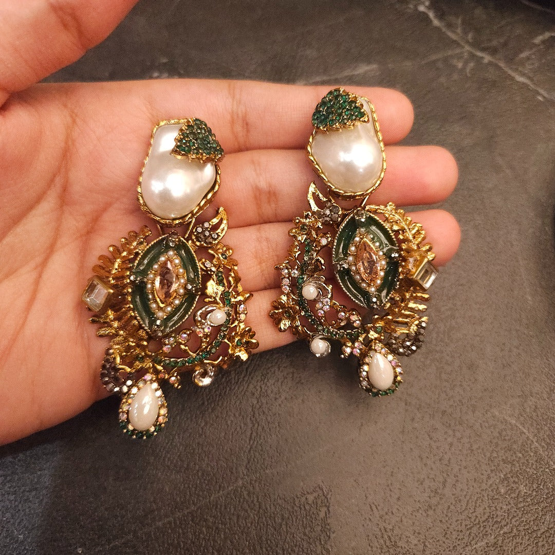 Pearl Emerald Turkish Mala
