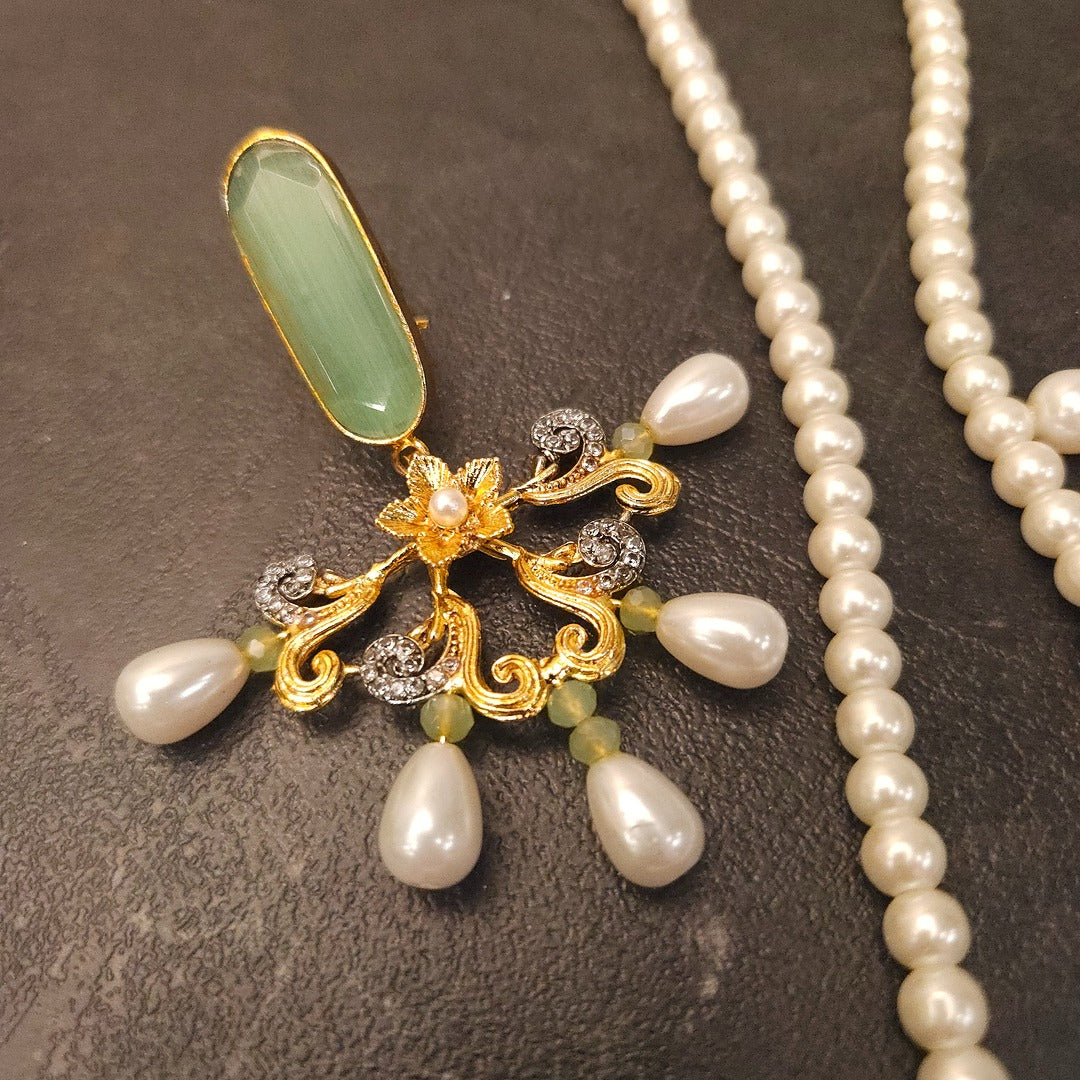 Pearl Mint Green Blossom Set