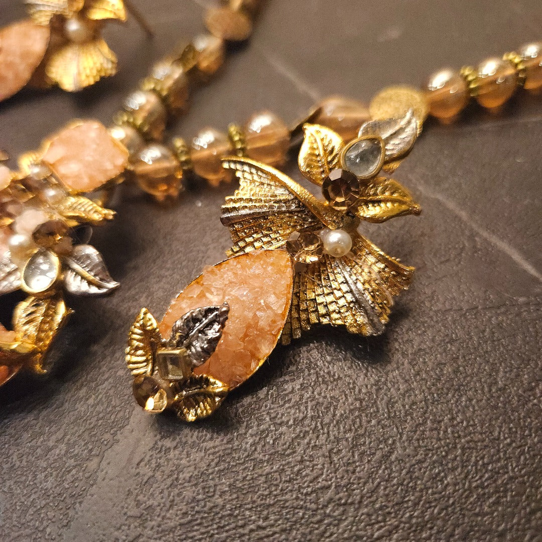 Champagne Peach Turkish Crush Stone Mala