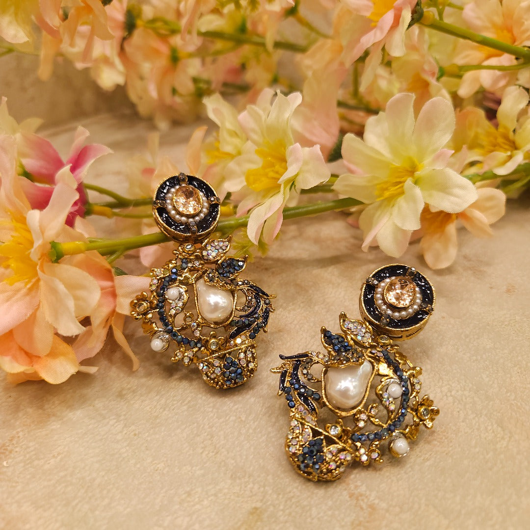 Royale Blue Turkish Earrings