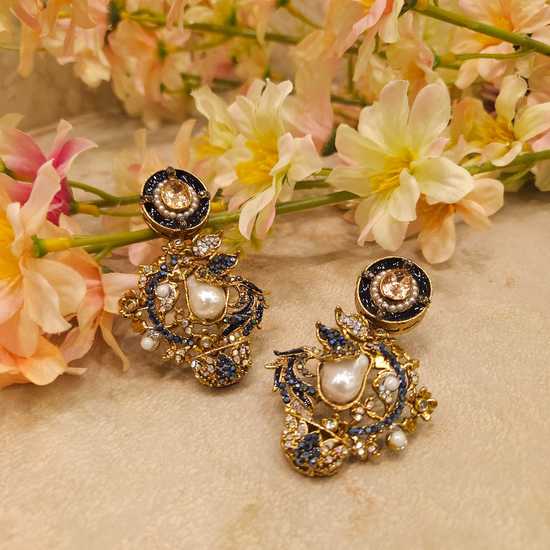 Royale Blue Turkish Earrings