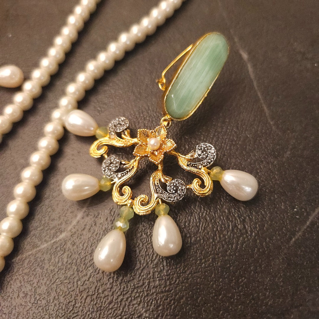 Pearl Mint Green Blossom Set