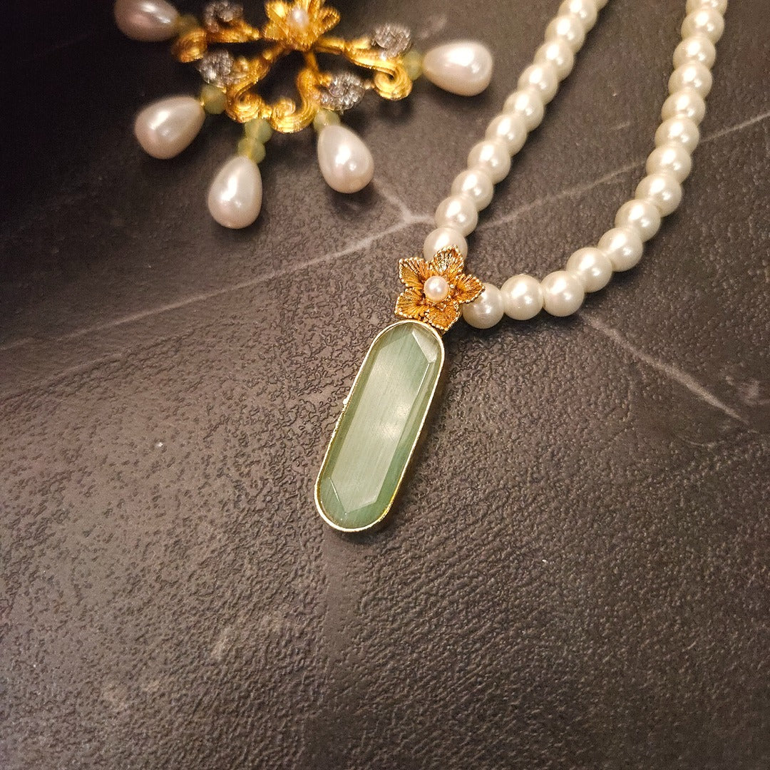 Pearl Mint Green Blossom Set